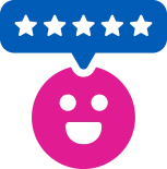 Testimonial icon – user silhouette with quotation bubble